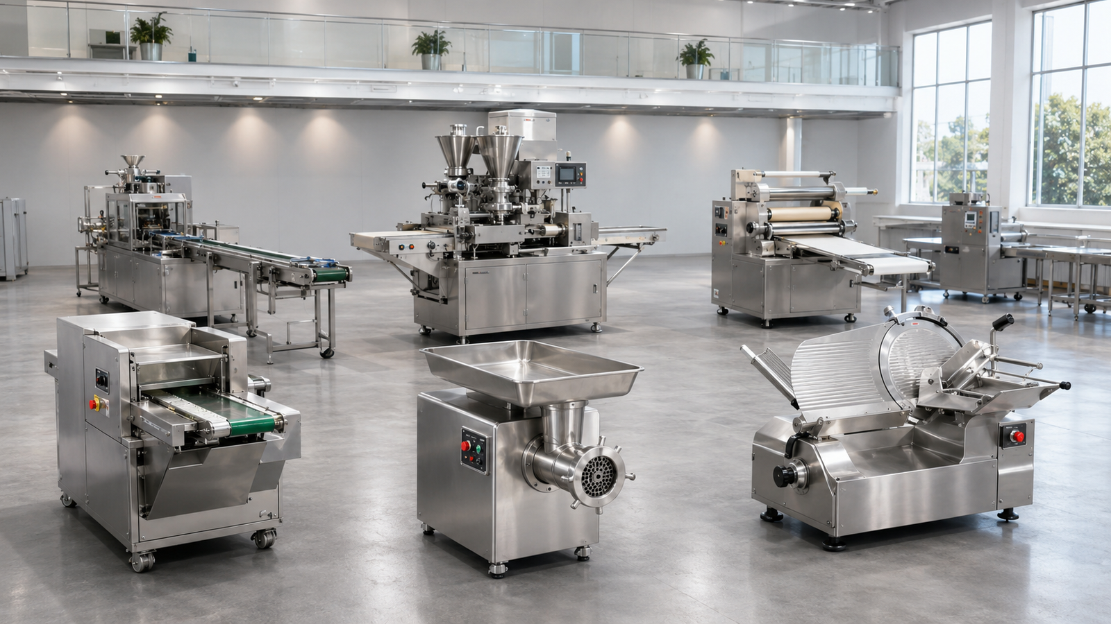 Commercial food processing machines manufactured by Yuerui Machinery