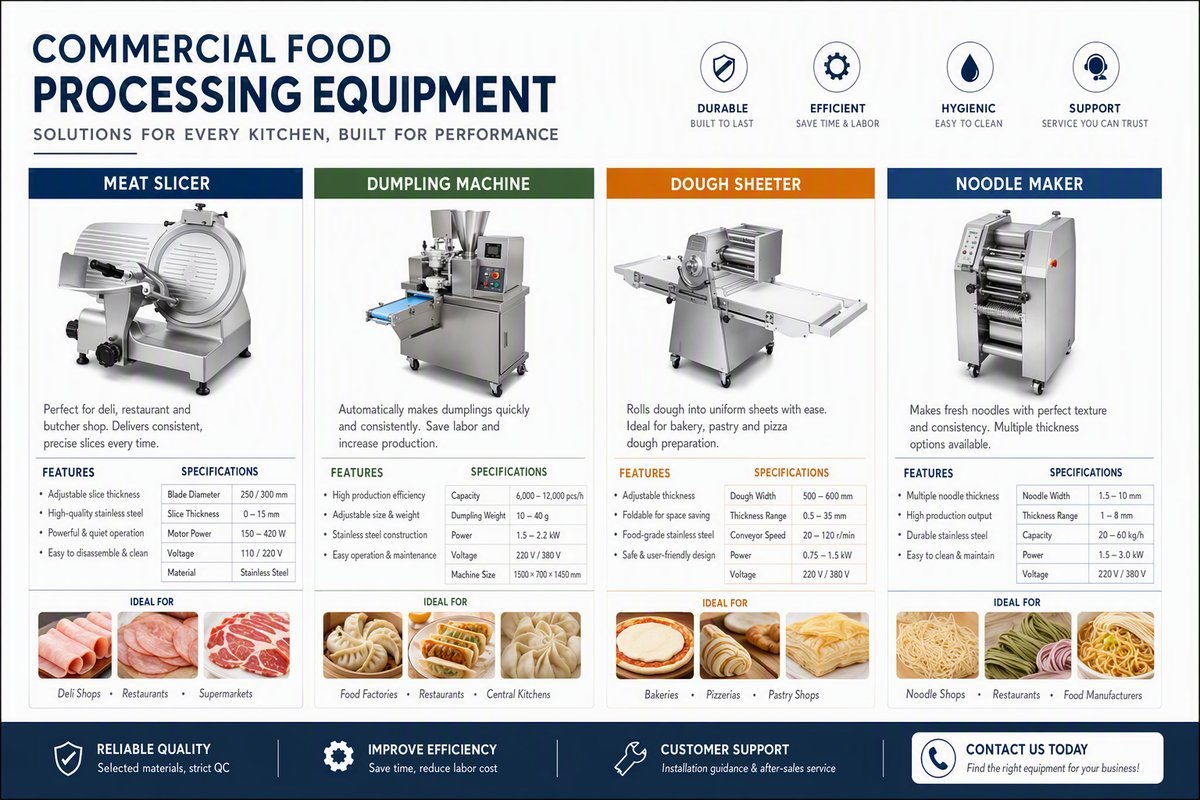 How to Choose Commercial Food Processing Equipment: A Complete Buying Guide - Yuerui Machinery