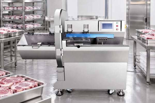 Chop Saw Machine in a commercial processing environment Chop Saw Machine in a commercial processing environment