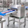 Commercial Fresh Meat Strip Cutting Machine in a commercial processing environment Commercial Fresh Meat Strip Cutting Machine in a commercial processing environment