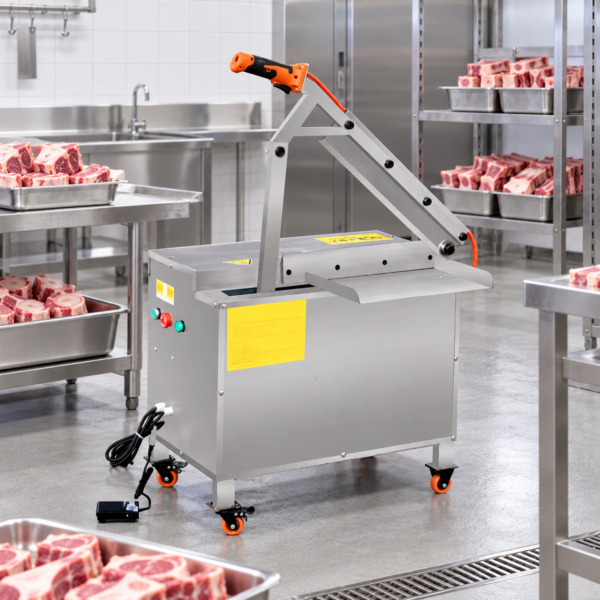Electric Bone Cutter in a commercial processing environment Electric Bone Cutter in a commercial processing environment