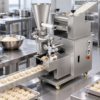 Handmade-Style Dumpling Machine in a commercial processing environment Handmade-Style Dumpling Machine in a commercial processing environment