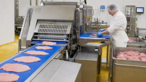 Schnitzel Flattening Line for an Austrian Frozen Food Producer - Yuerui Machinery