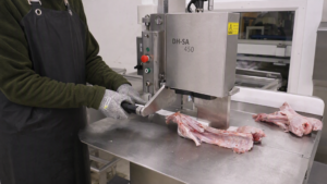 Rabbit Processing Guillotine Cutter at a Spanish Specialty Meat Facility - Yuerui Machinery
