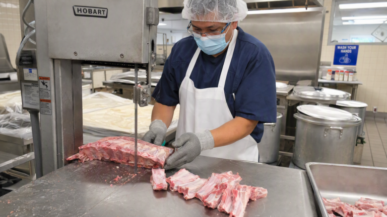 Rib Saw for a South Korean School Cafeteria Catering Company - Yuerui Machinery