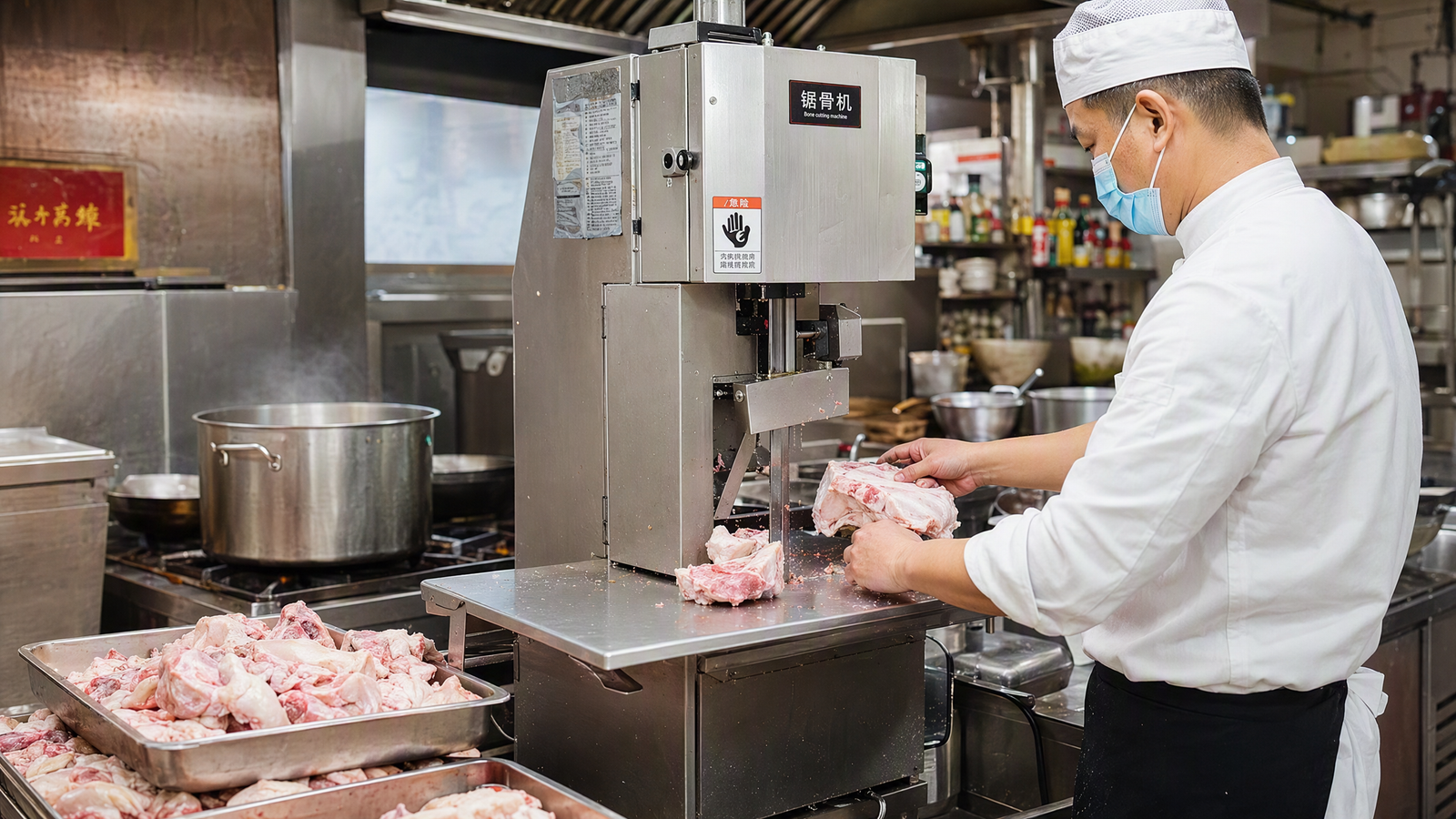 A space-saving guide for Chinese restaurant operators selecting compact bone cutters, covering blade