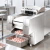 One-Time Forming Chopping Machine in a commercial processing environment One-Time Forming Chopping Machine in a commercial processing environment
