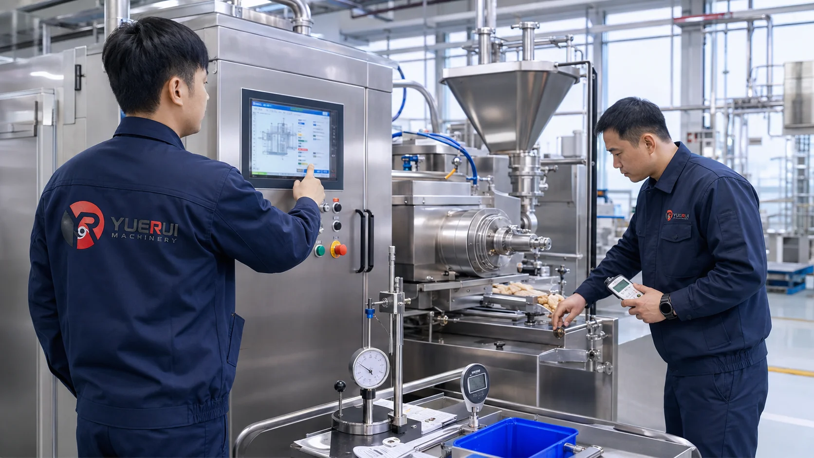 Food processing machinery quality testing