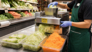 Vegetable Shredder at a German Supermarket Chain: 200 Store Fresh Prep Program - Yuerui Machinery